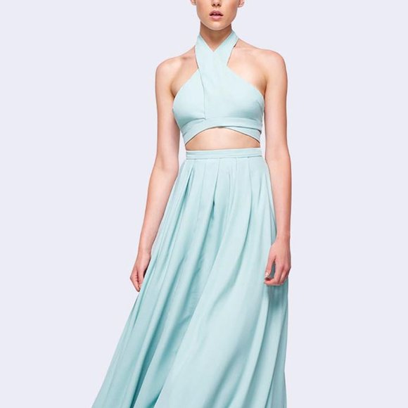 NWT Fame and Partners mint green 2 piece dress - Picture 1 of 8